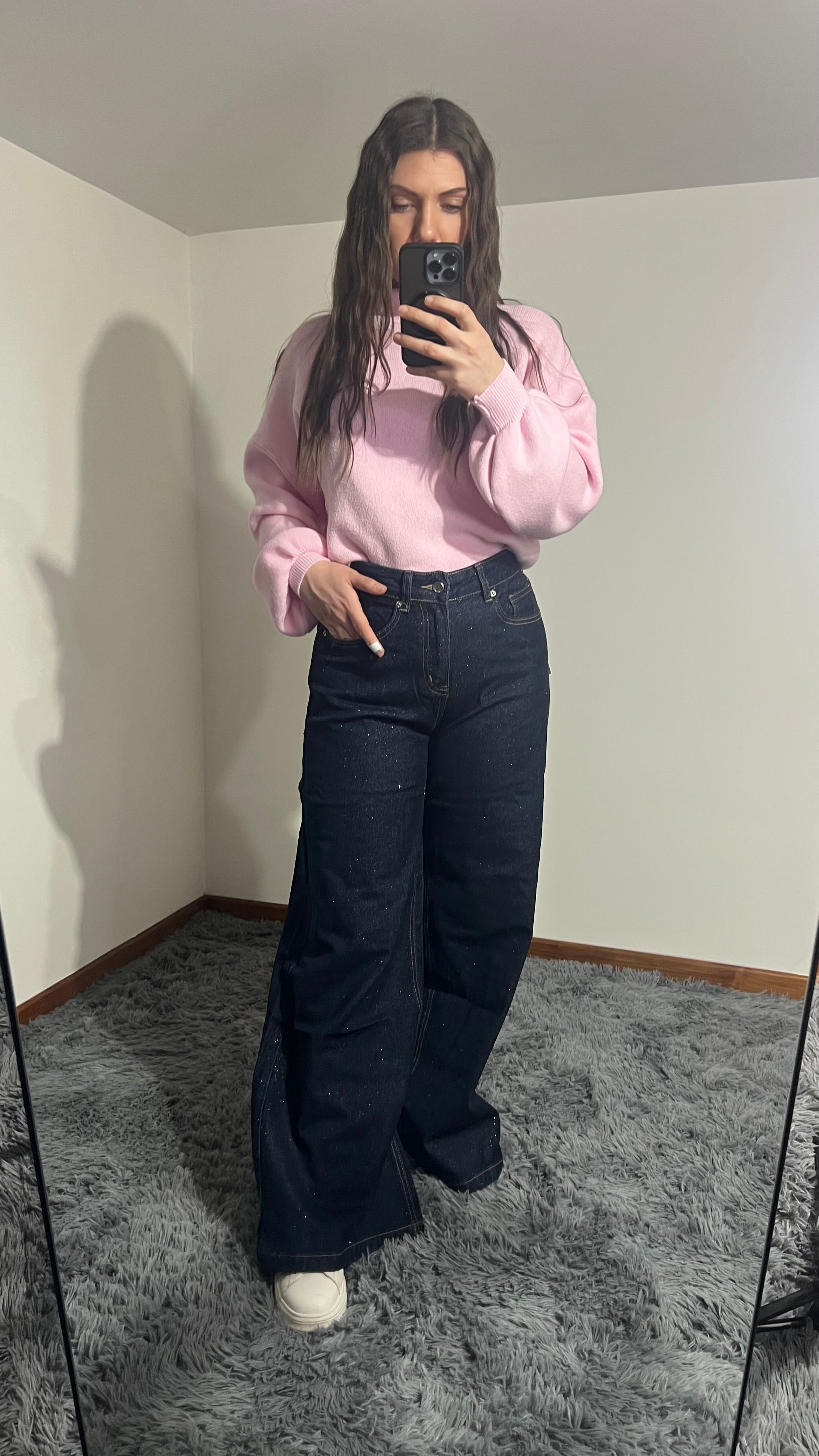 Jeans Glitter wide leg