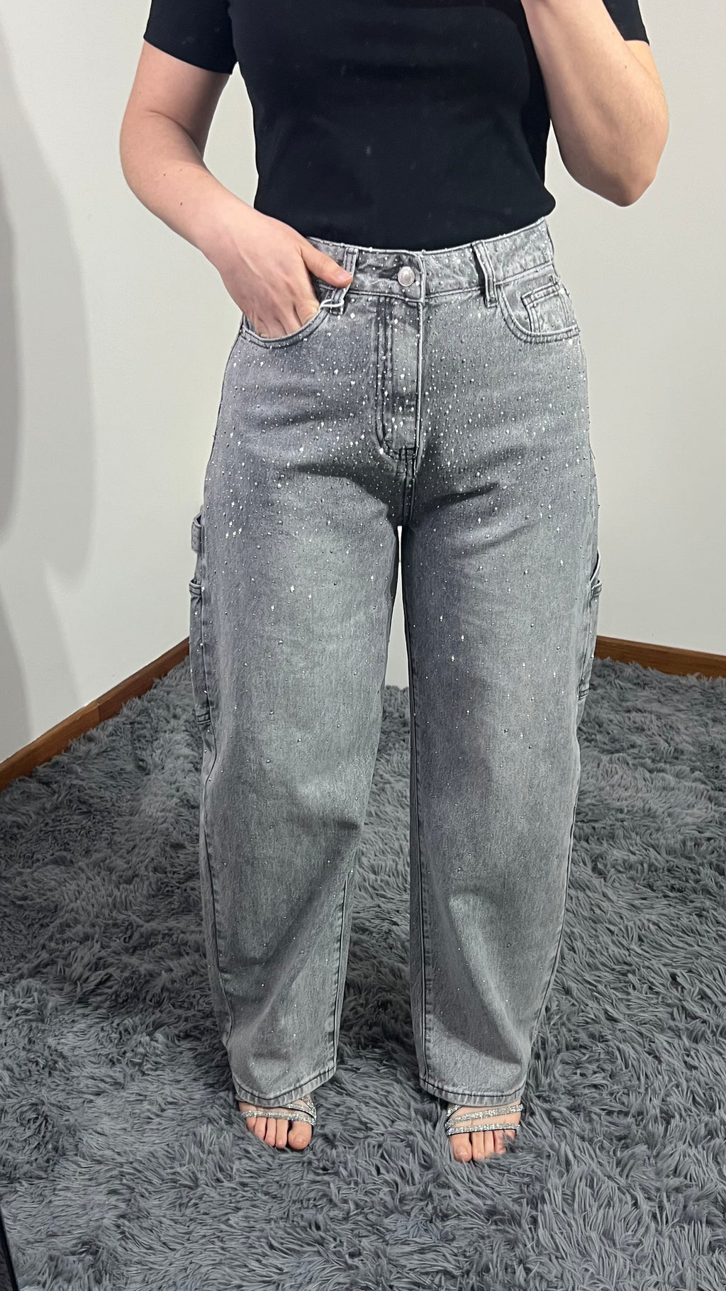Jeans Way Balloon strass
