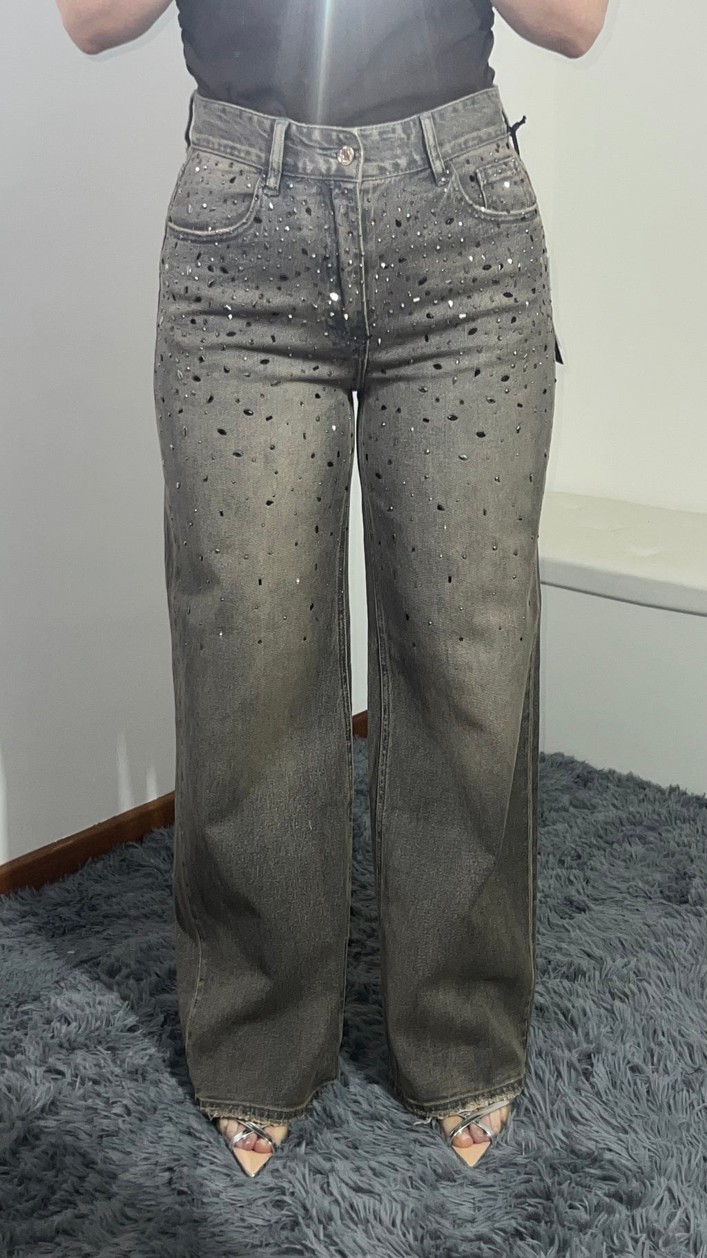 Jeans Soraya marrone sfumato gioiello