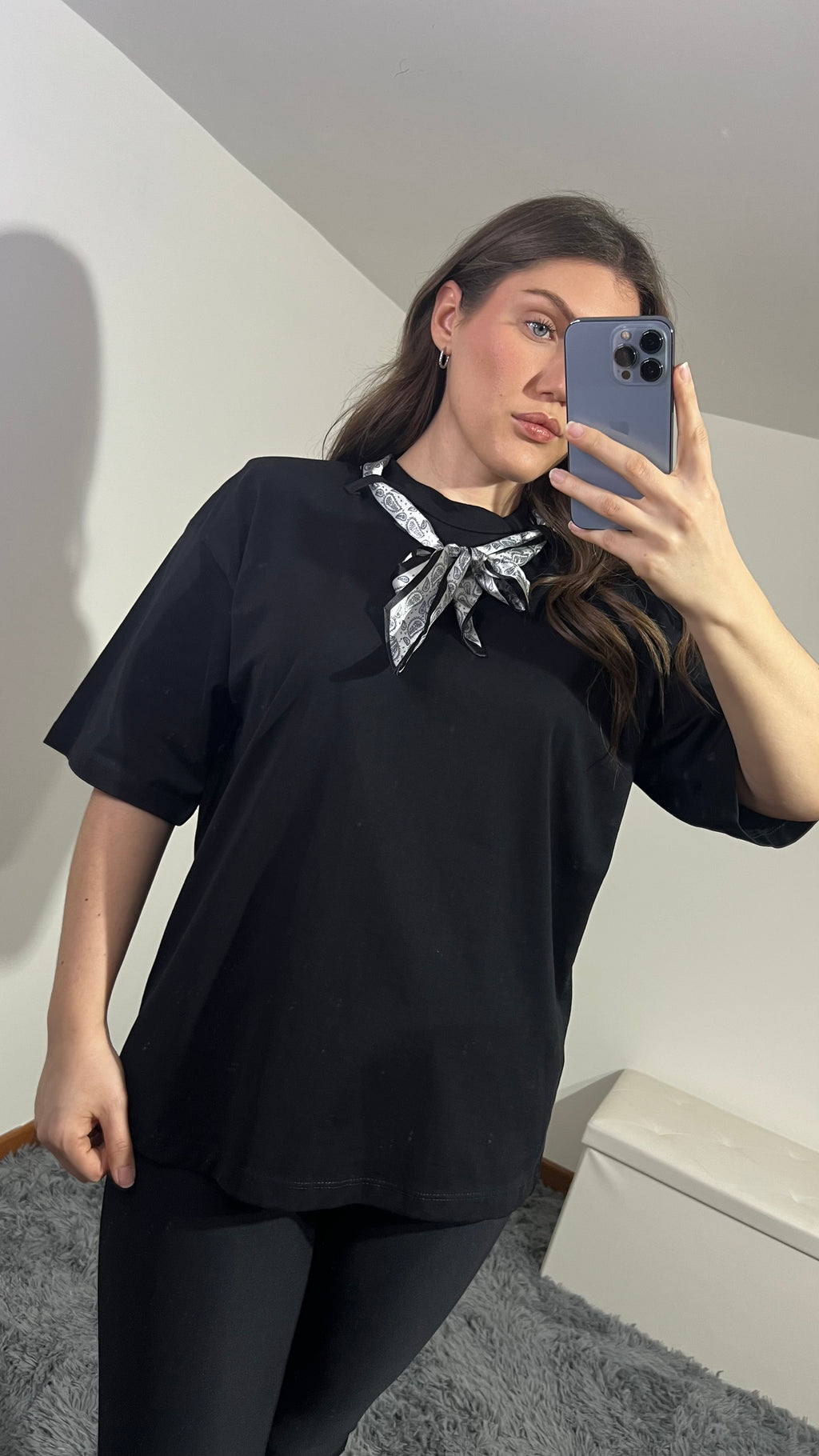 T-shirt Just con foulard
