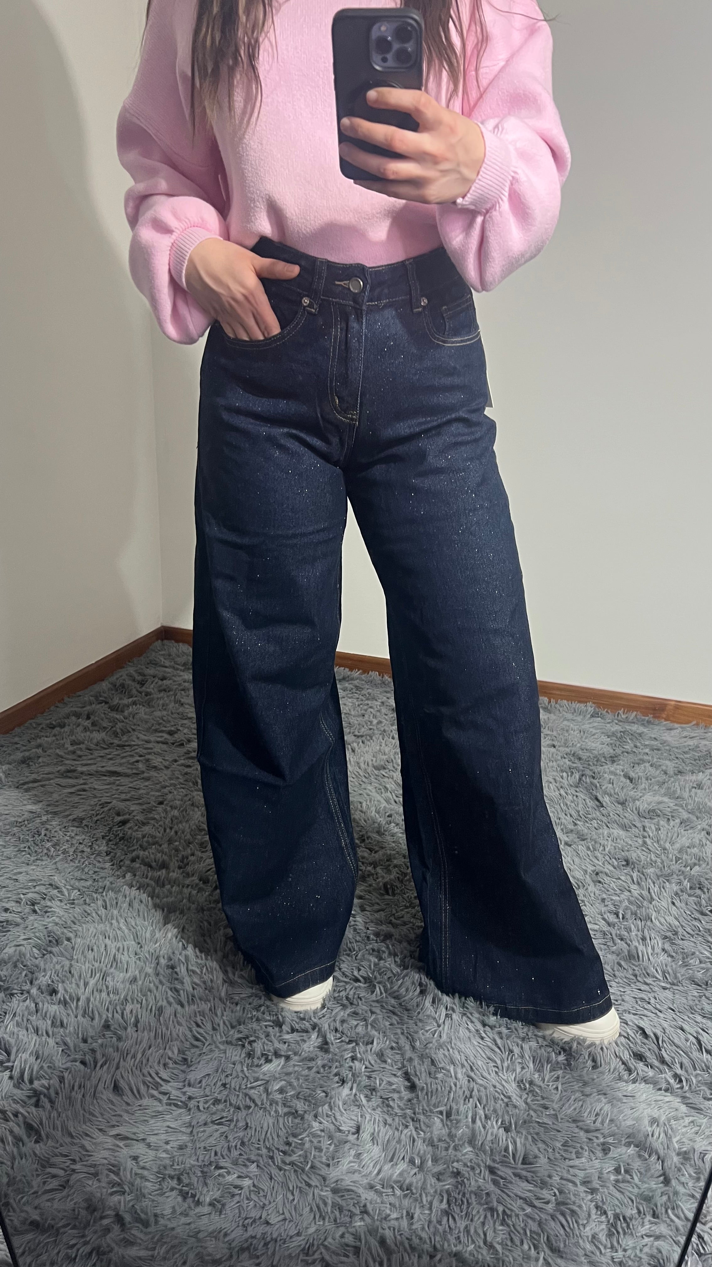 Jeans Glitter wide leg