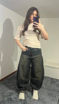 Jeans Megan balloon con pieghe