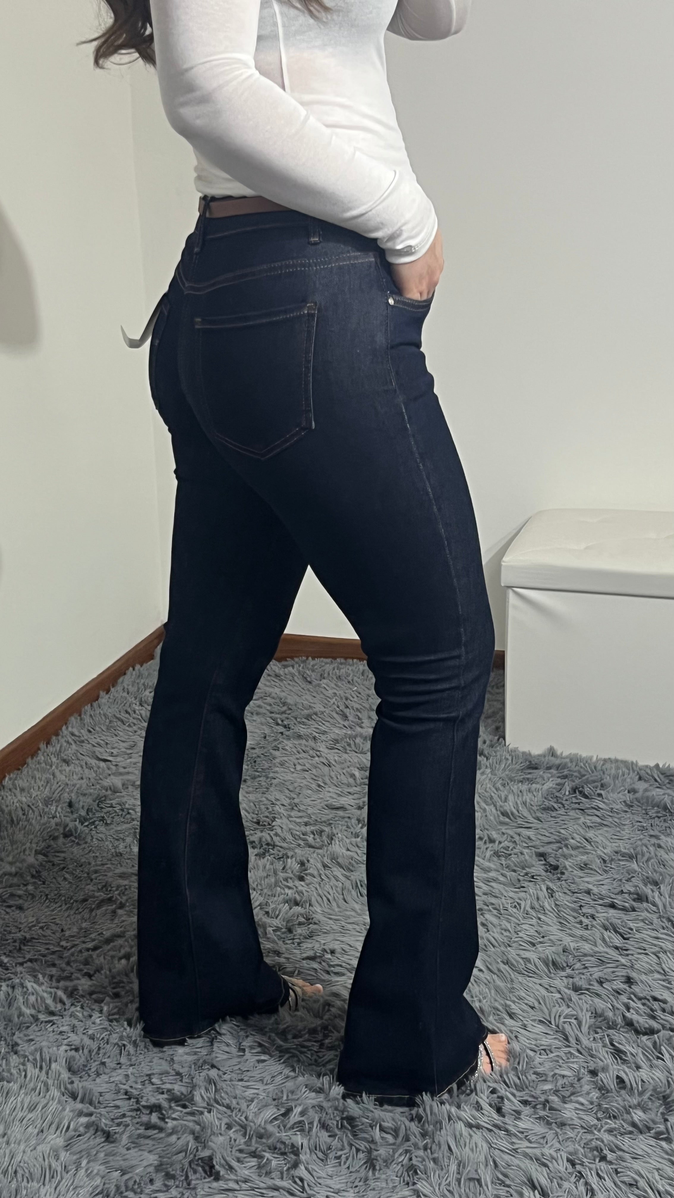 Jeans zampa Aurora lav. scuro