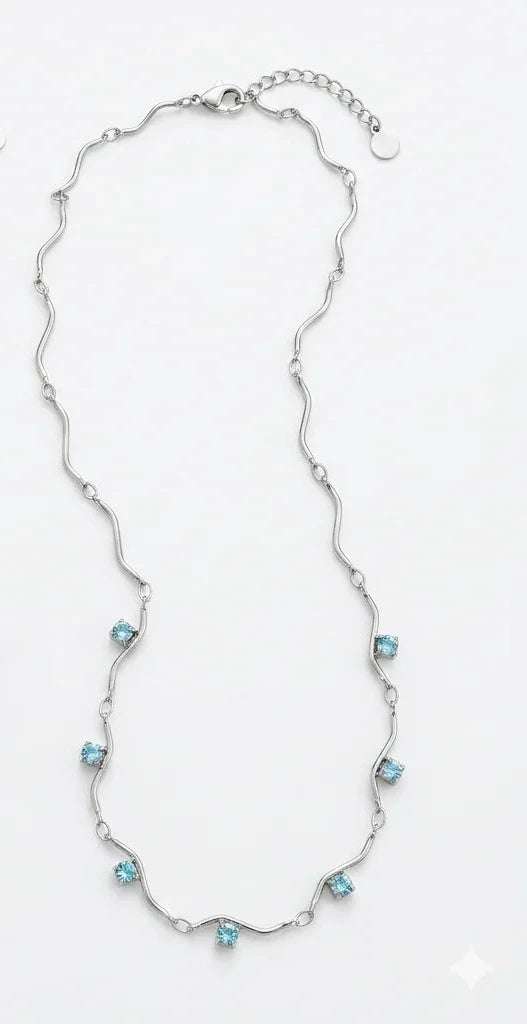 Collana Tiny Waves Blue
