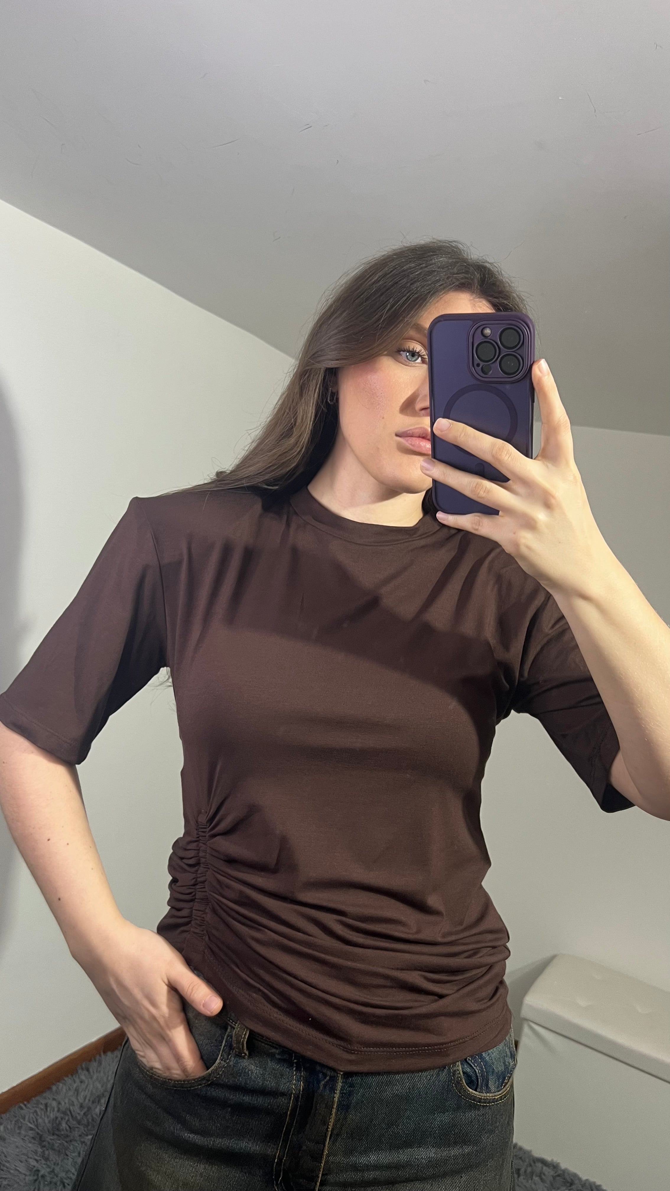 T-shirt “Just” drappeggiata