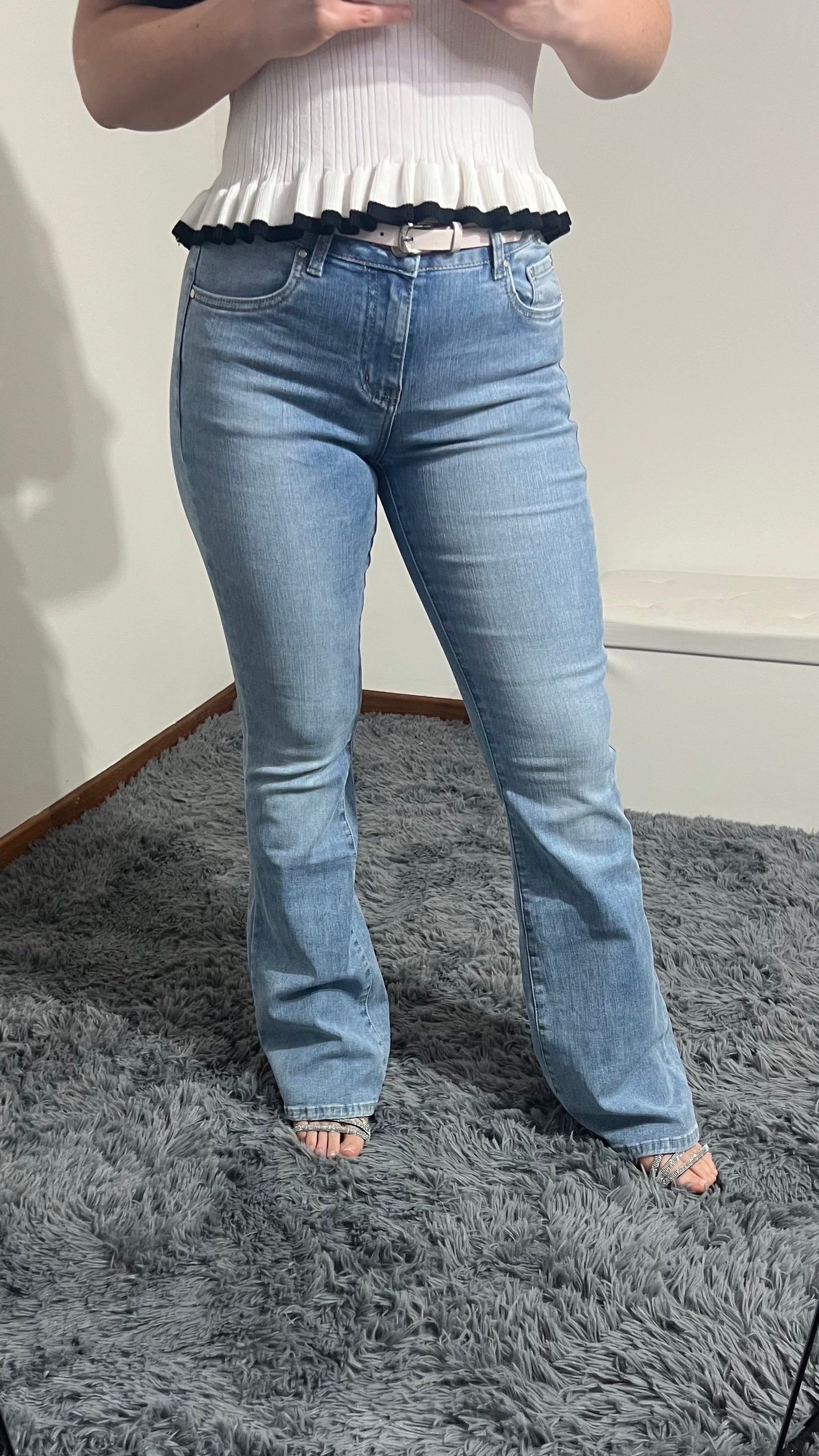Jeans zampa Aurora lav. chiaro