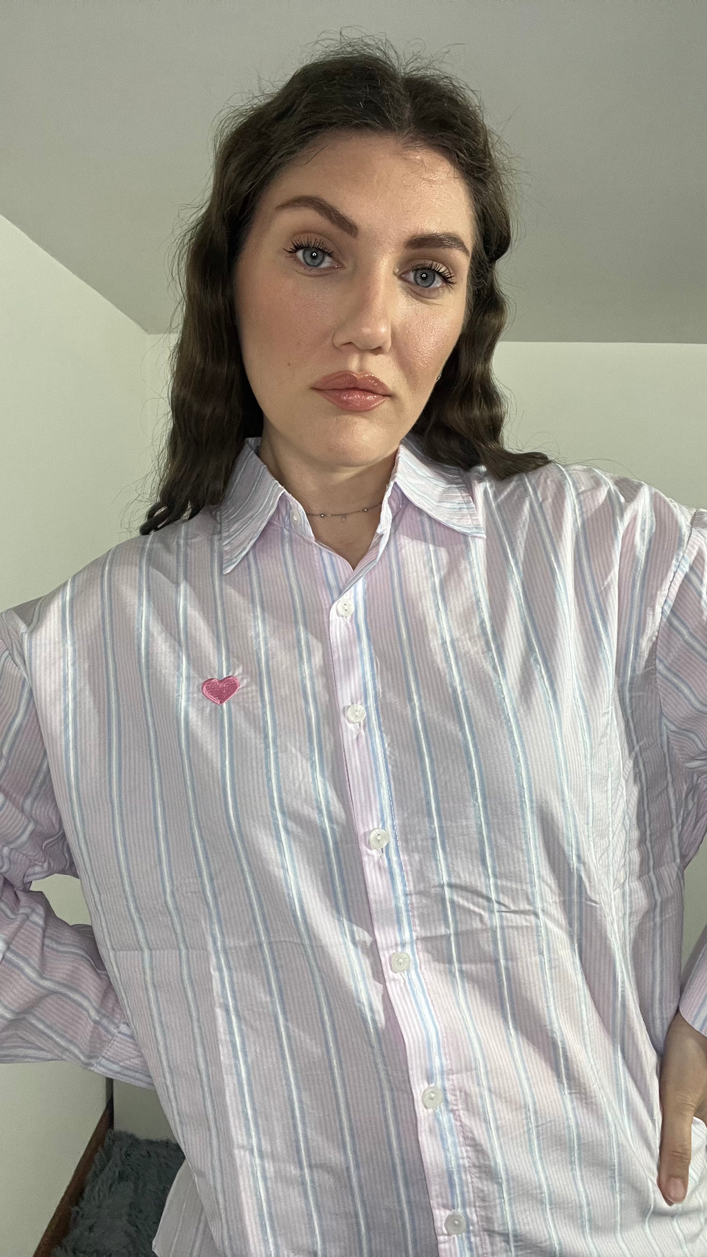 Camicia a Righe con Cuore vari colori