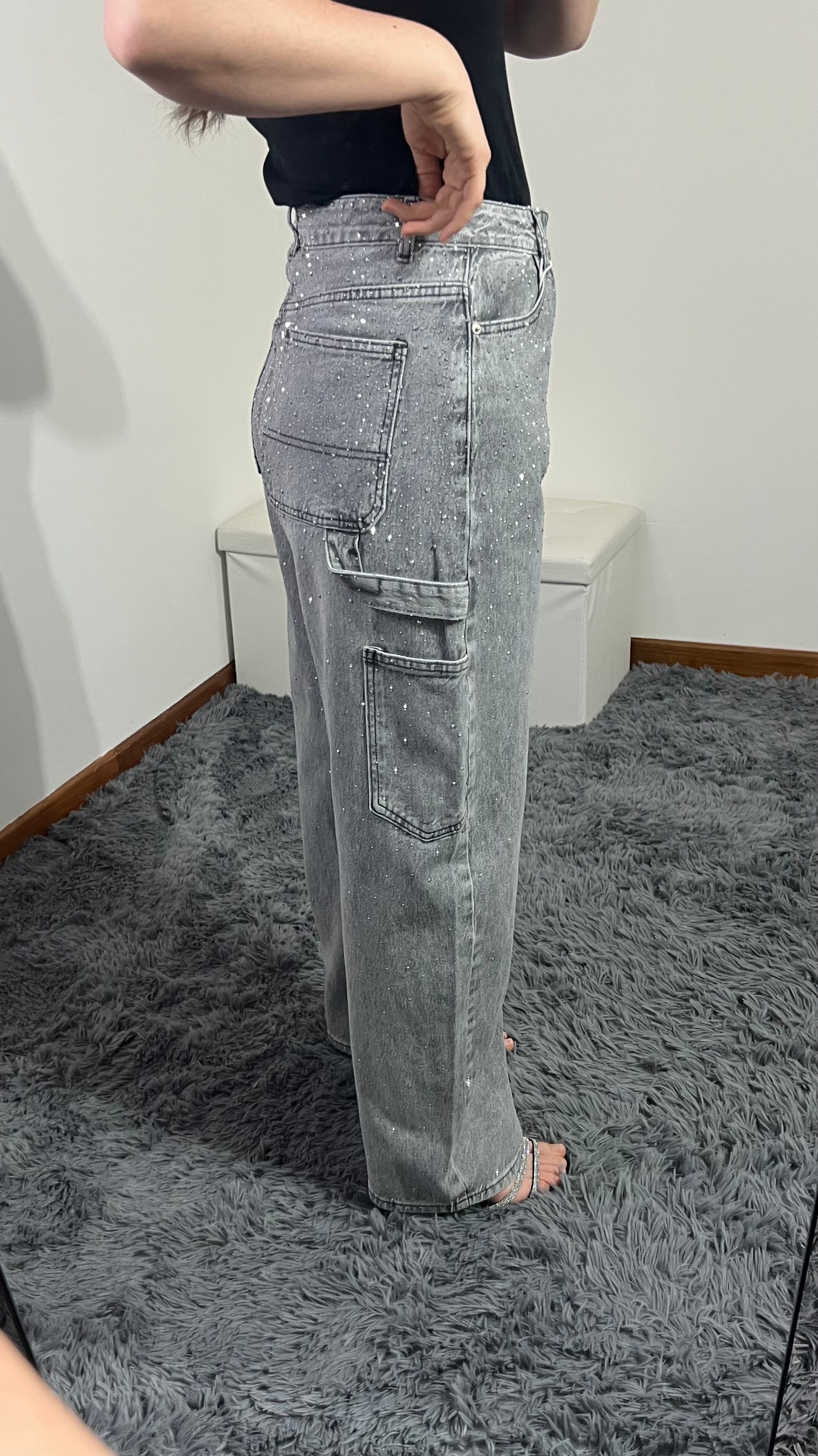 Jeans Way Balloon strass