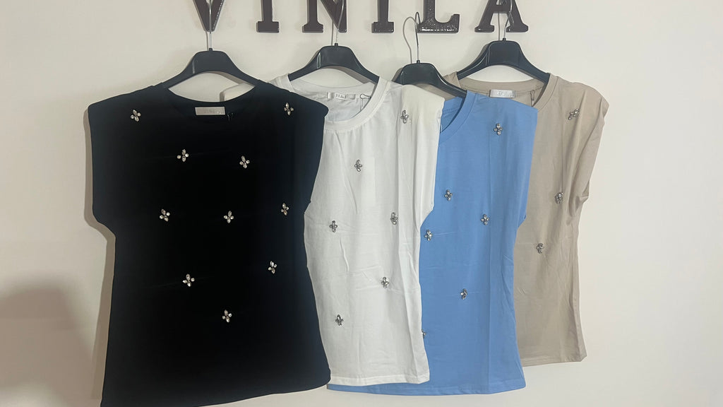 MAGLIA DIAMANTI CON SPALLINA