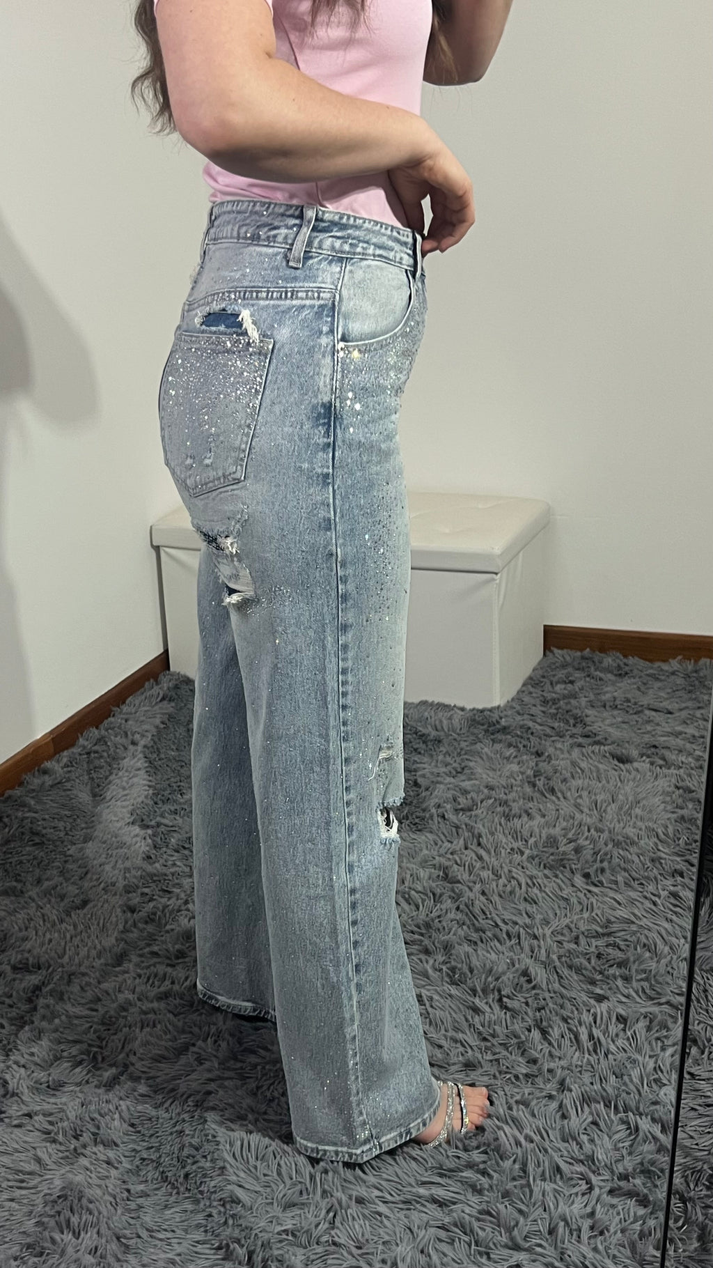 Jeans Brooklyn tasca strass