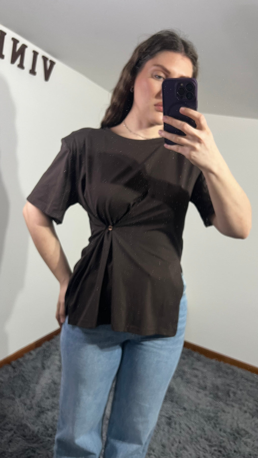 T-Shirt Clotilde con spallina e chiusura bottone