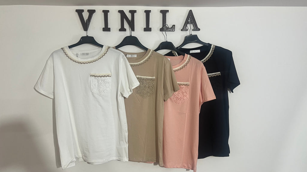 T-SHIRT TASCA RICAMATA