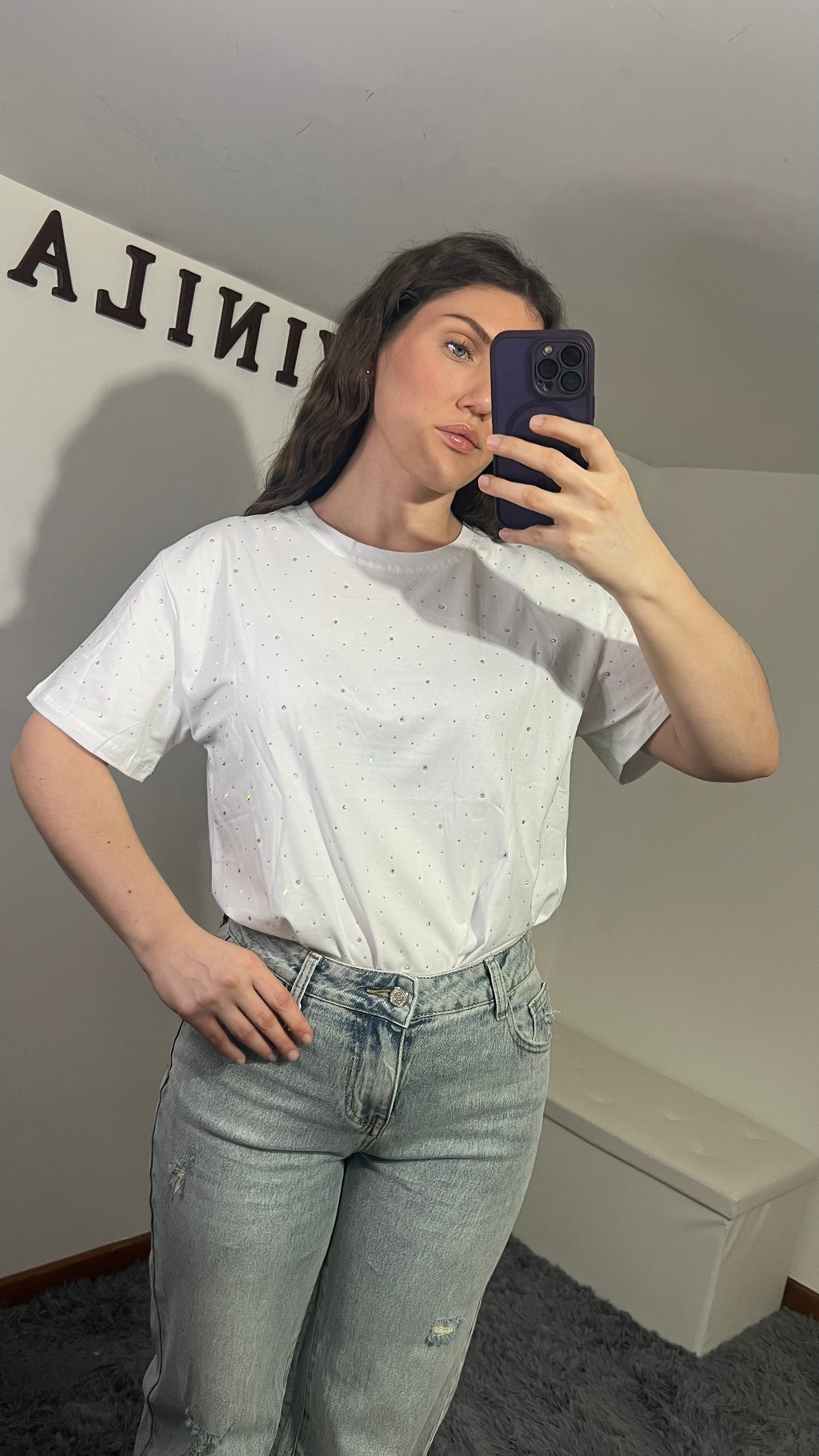 T-shirt strass vari colori