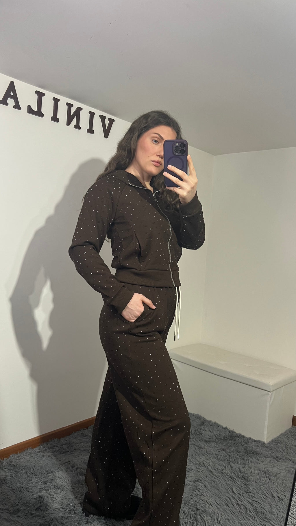 Tuta strass vari colori