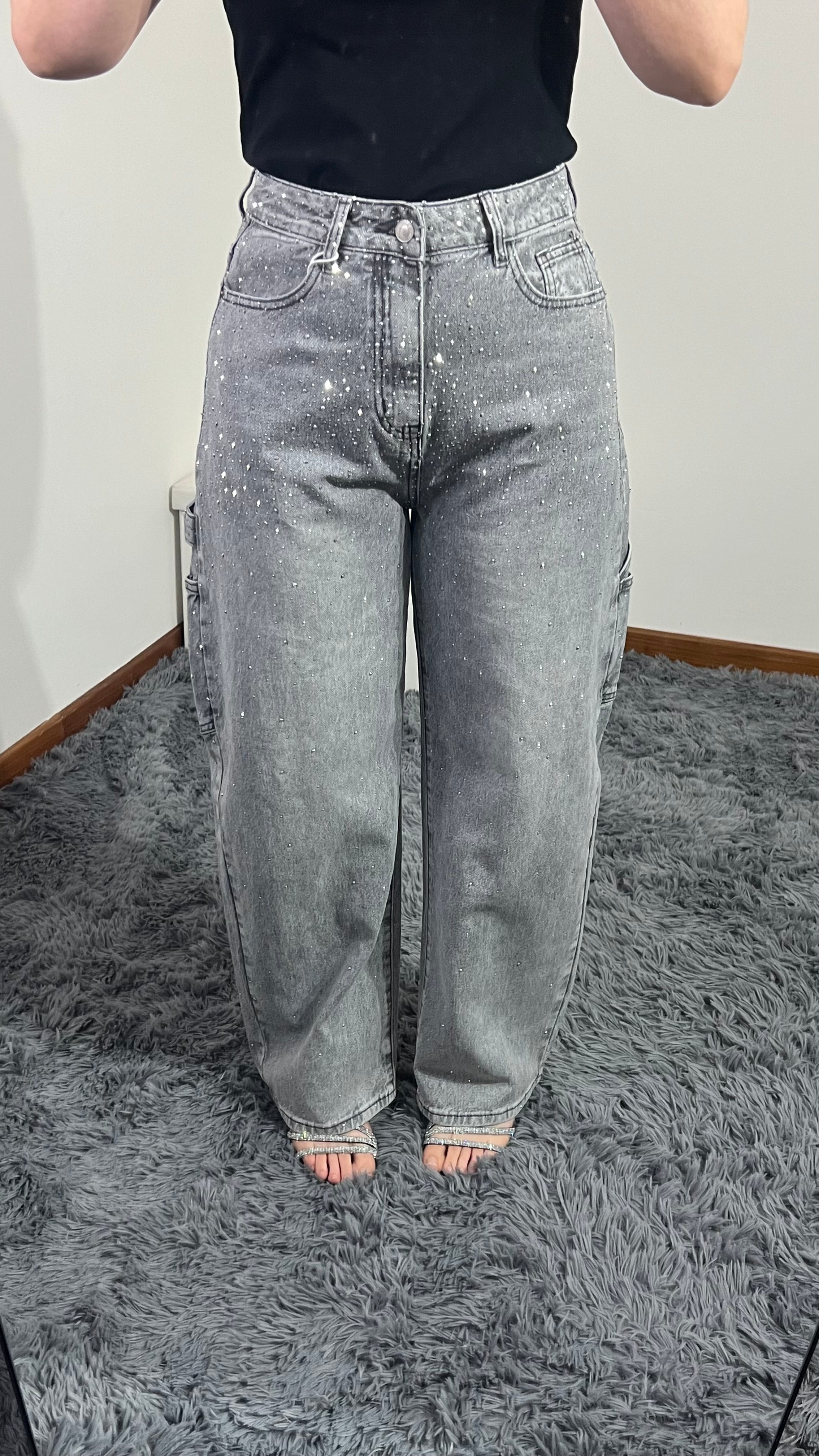 Jeans Way Balloon strass