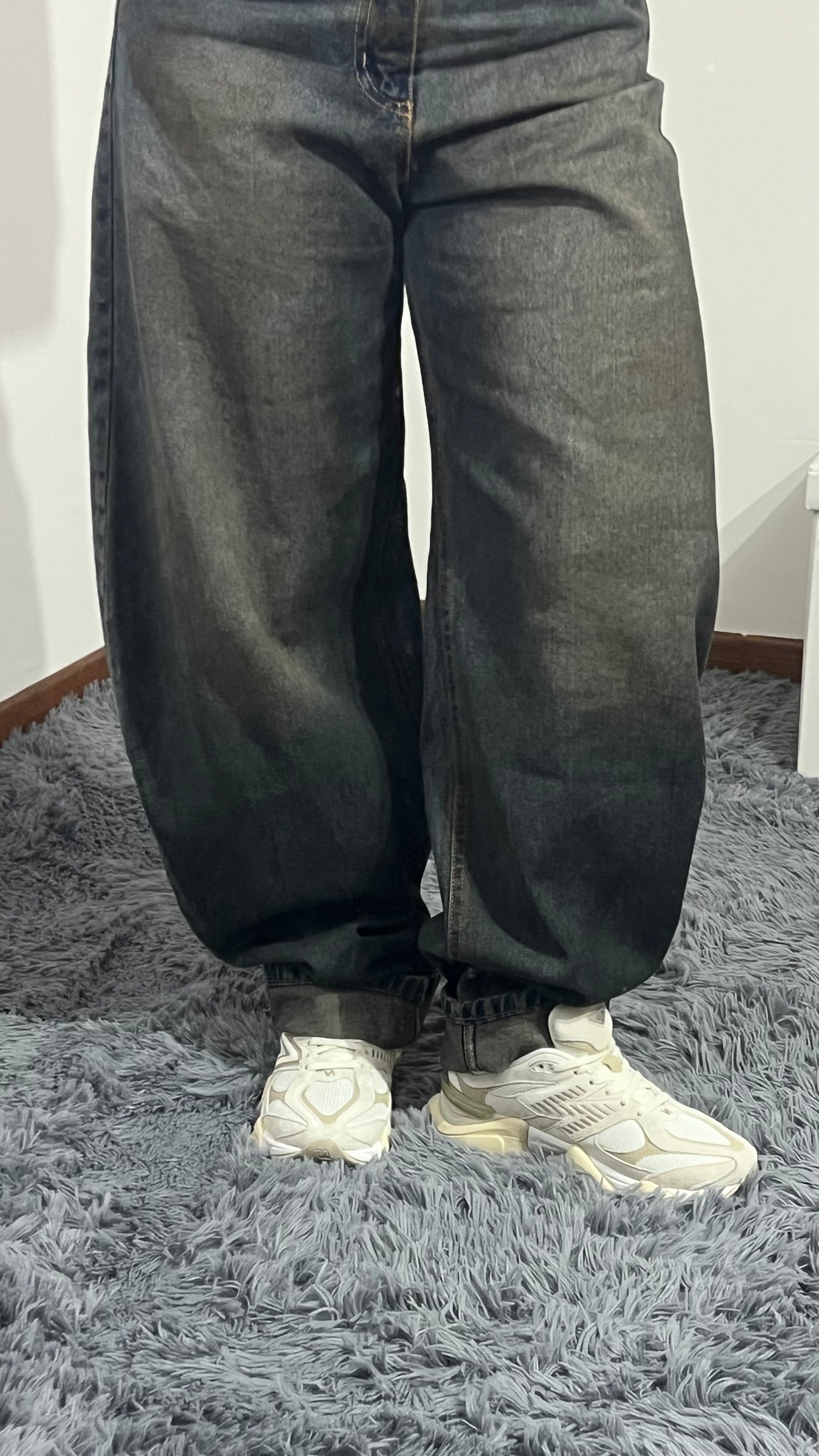 Jeans Megan balloon con pieghe