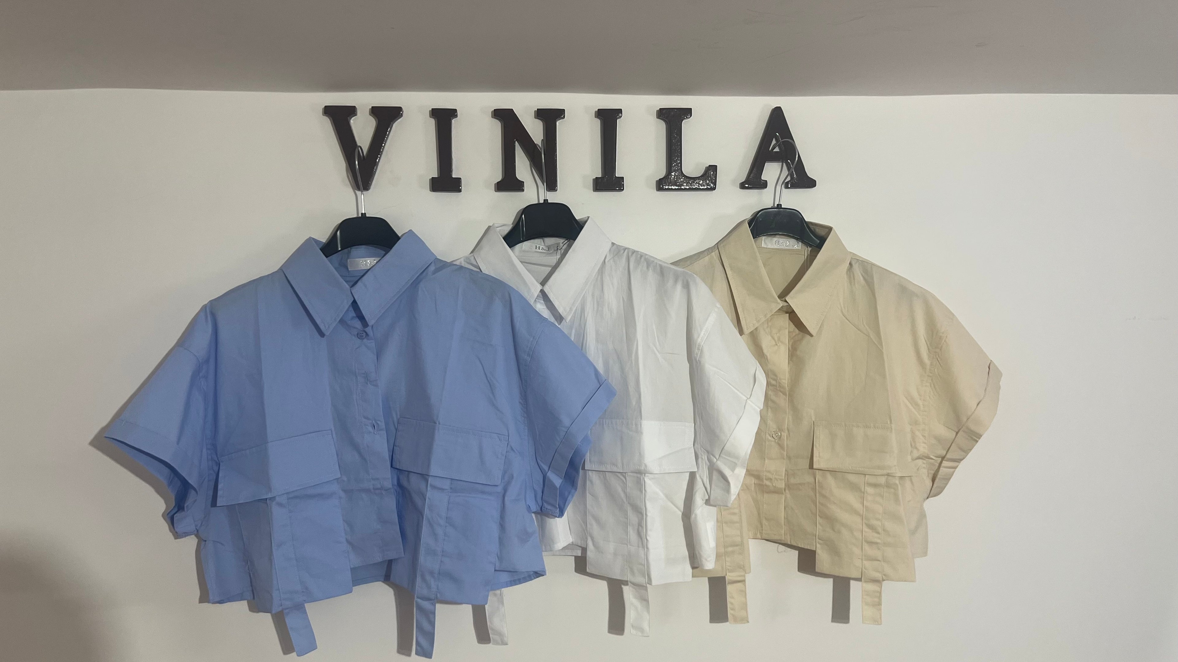 CAMICIA CROP MEZZA MANICA