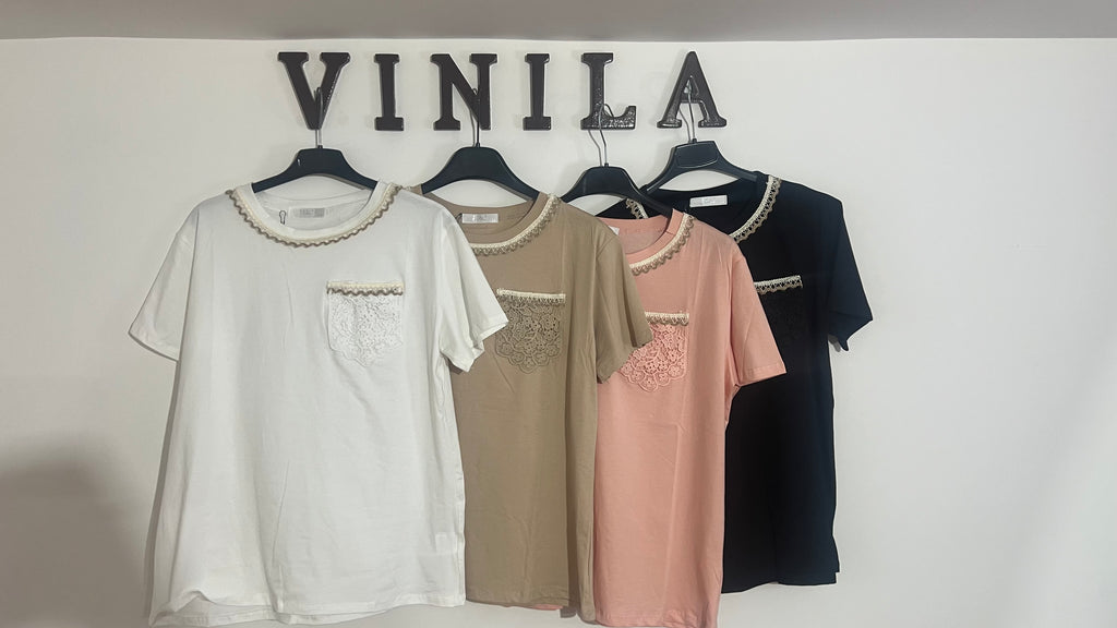 T-SHIRT TASCA RICAMATA