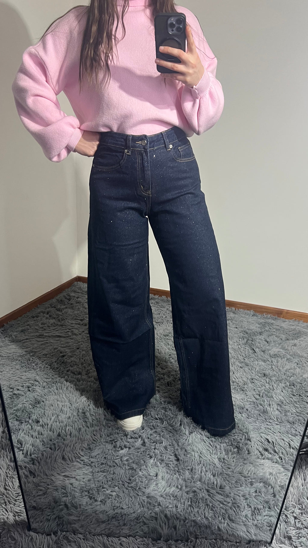 Jeans Glitter wide leg