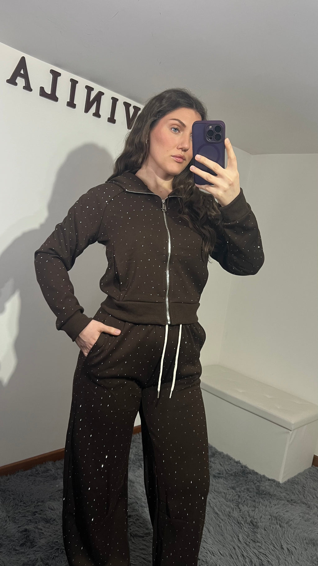 Tuta strass vari colori