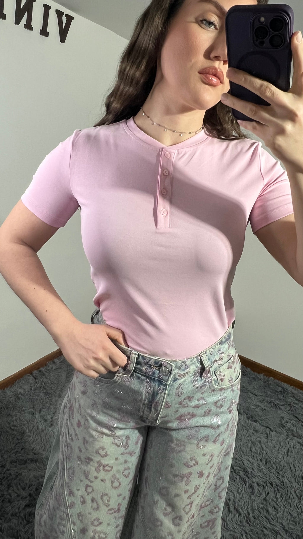 T-Shirt Lumina mezza manica e bottoncini