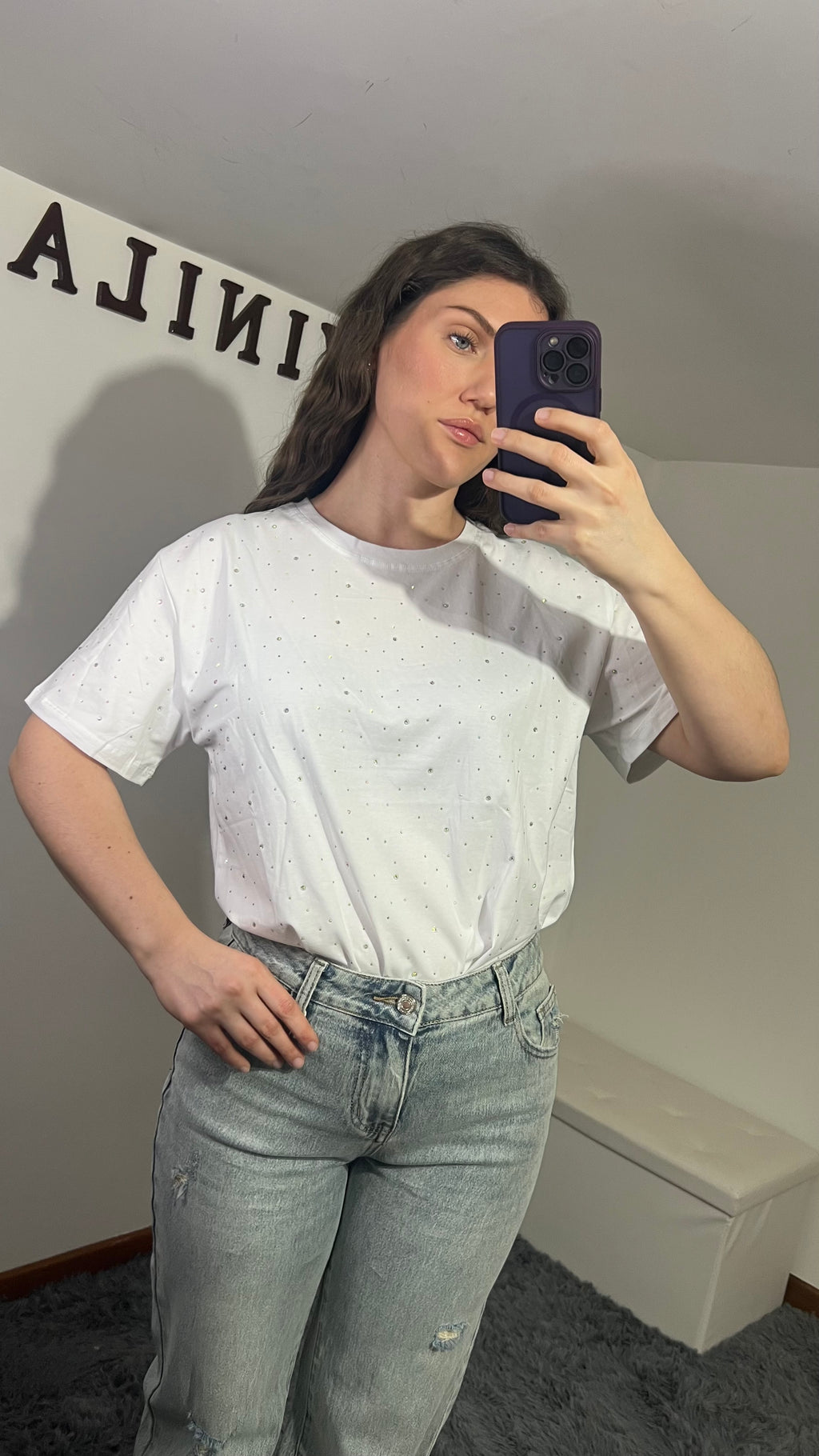 T-shirt strass vari colori