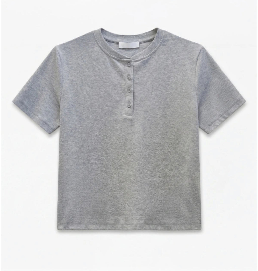 T-Shirt Lumina mezza manica e bottoncini