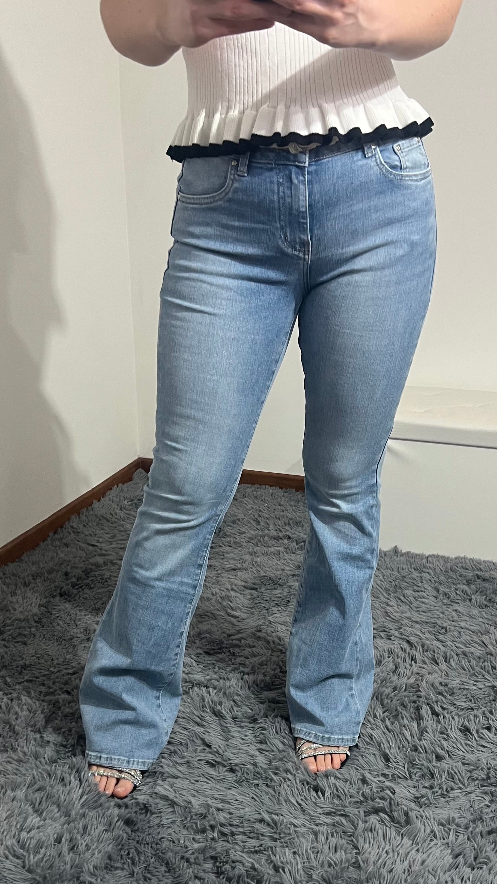 Jeans zampa Aurora lav. chiaro