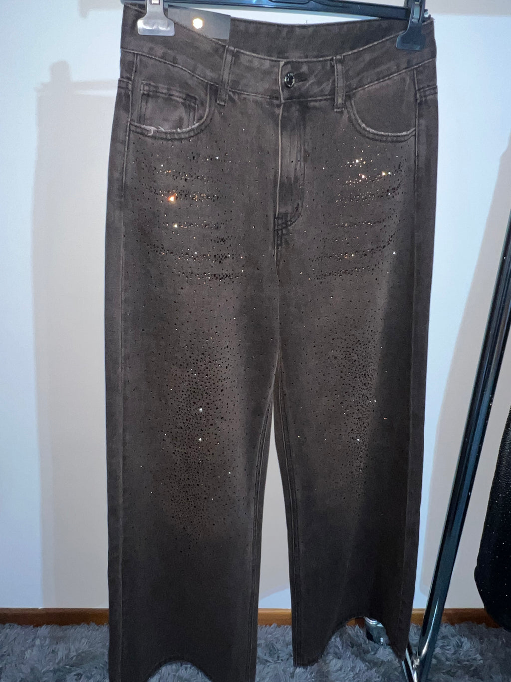 Jeans brown strass