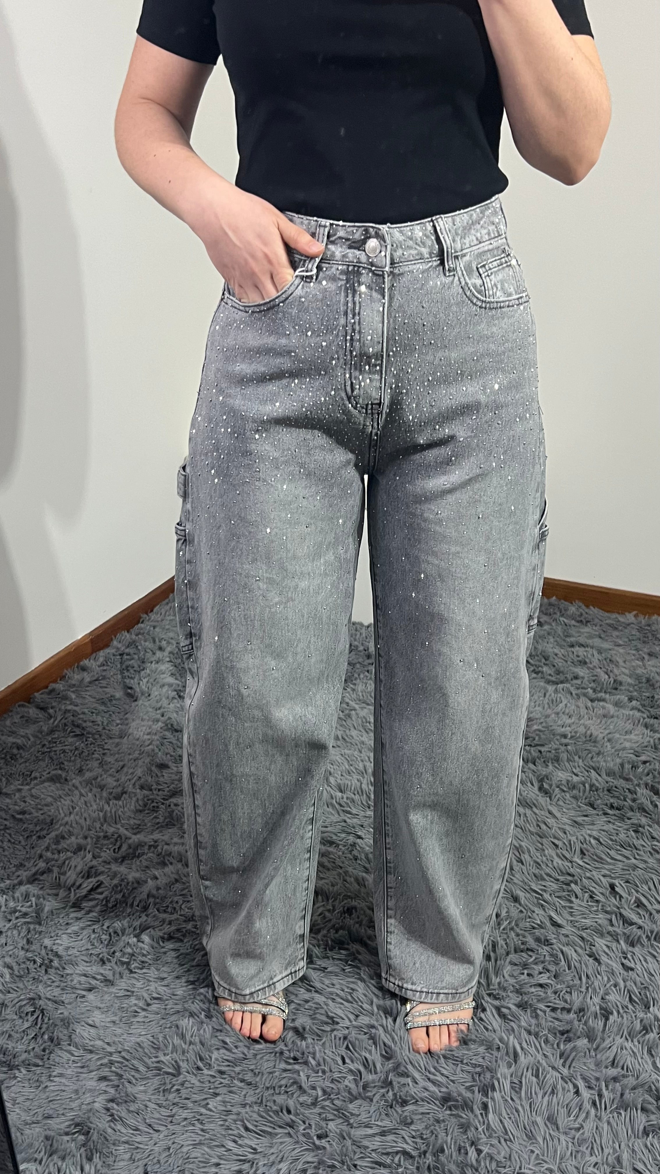 Jeans Way Balloon strass