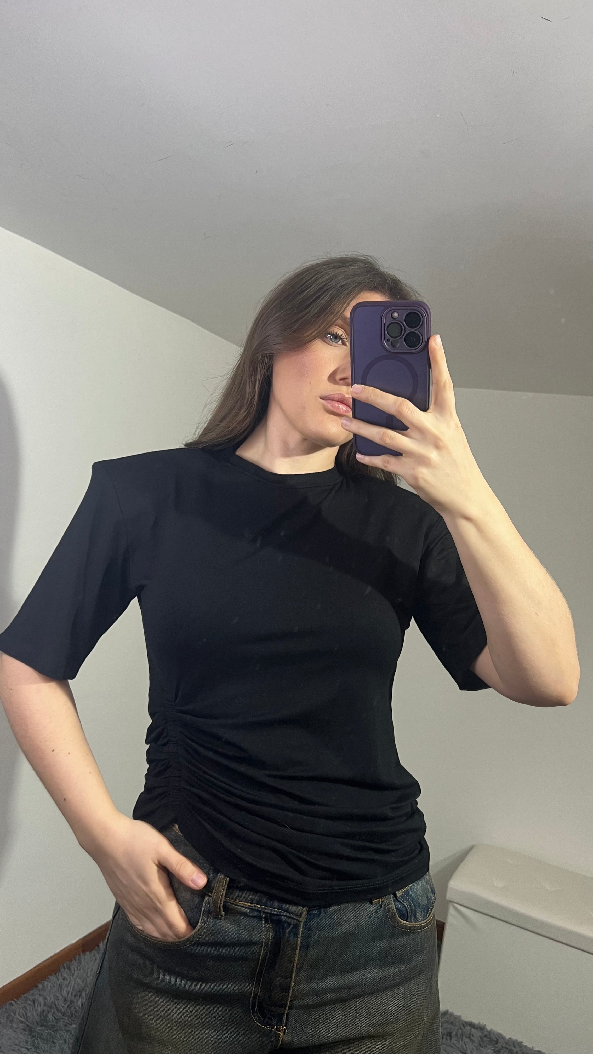 T-shirt “Just” drappeggiata