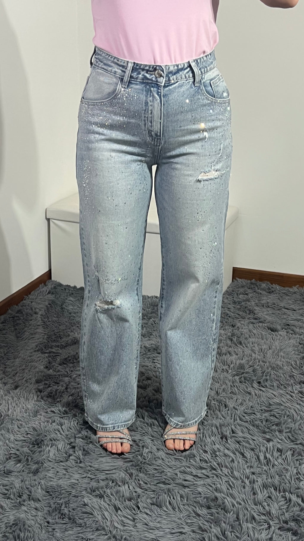 Jeans Brooklyn tasca strass