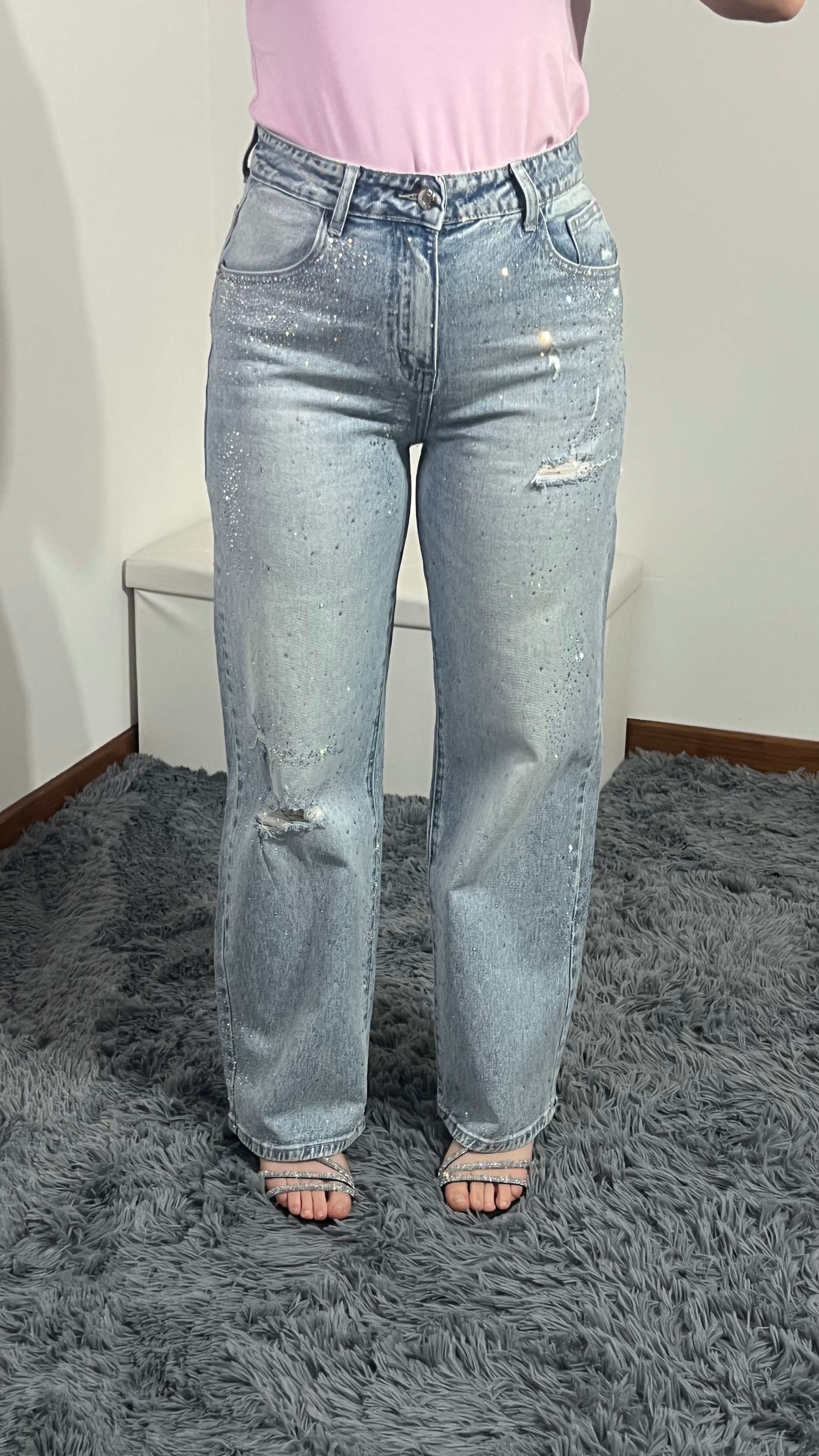 Jeans Brooklyn tasca strass
