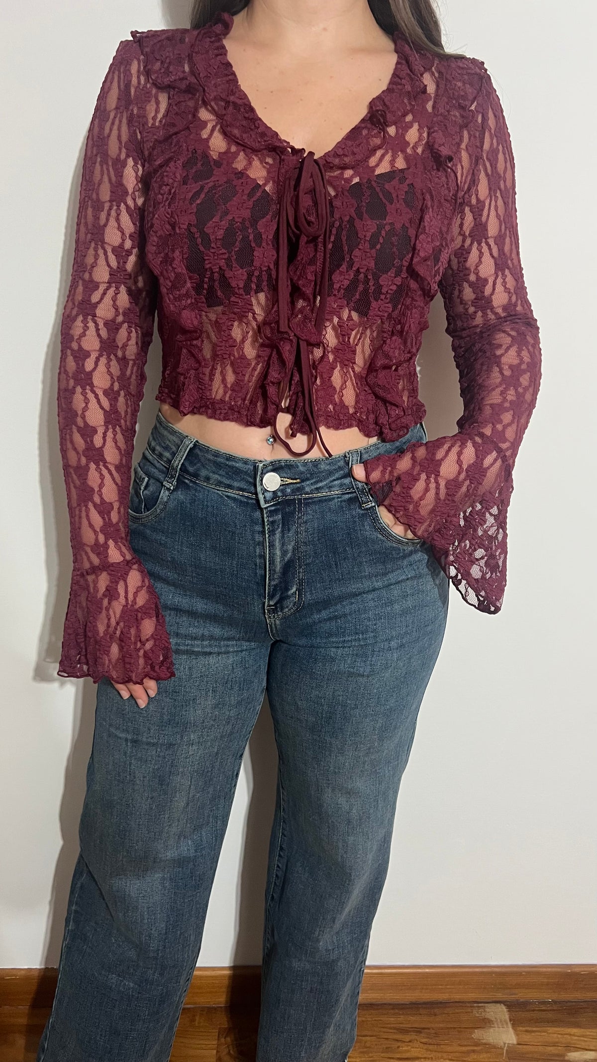 Maglia Mirabelle in pizzo