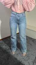 Jeans Mari super vita alta con pieghe