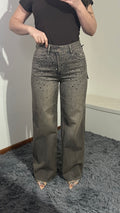 Jeans Soraya marrone sfumato gioiello
