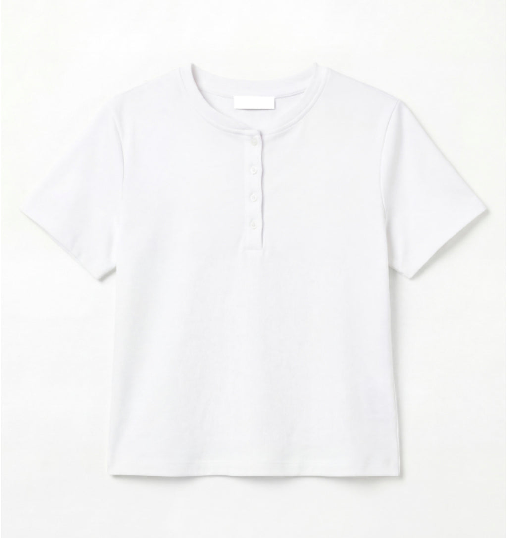 T-Shirt Lumina mezza manica e bottoncini
