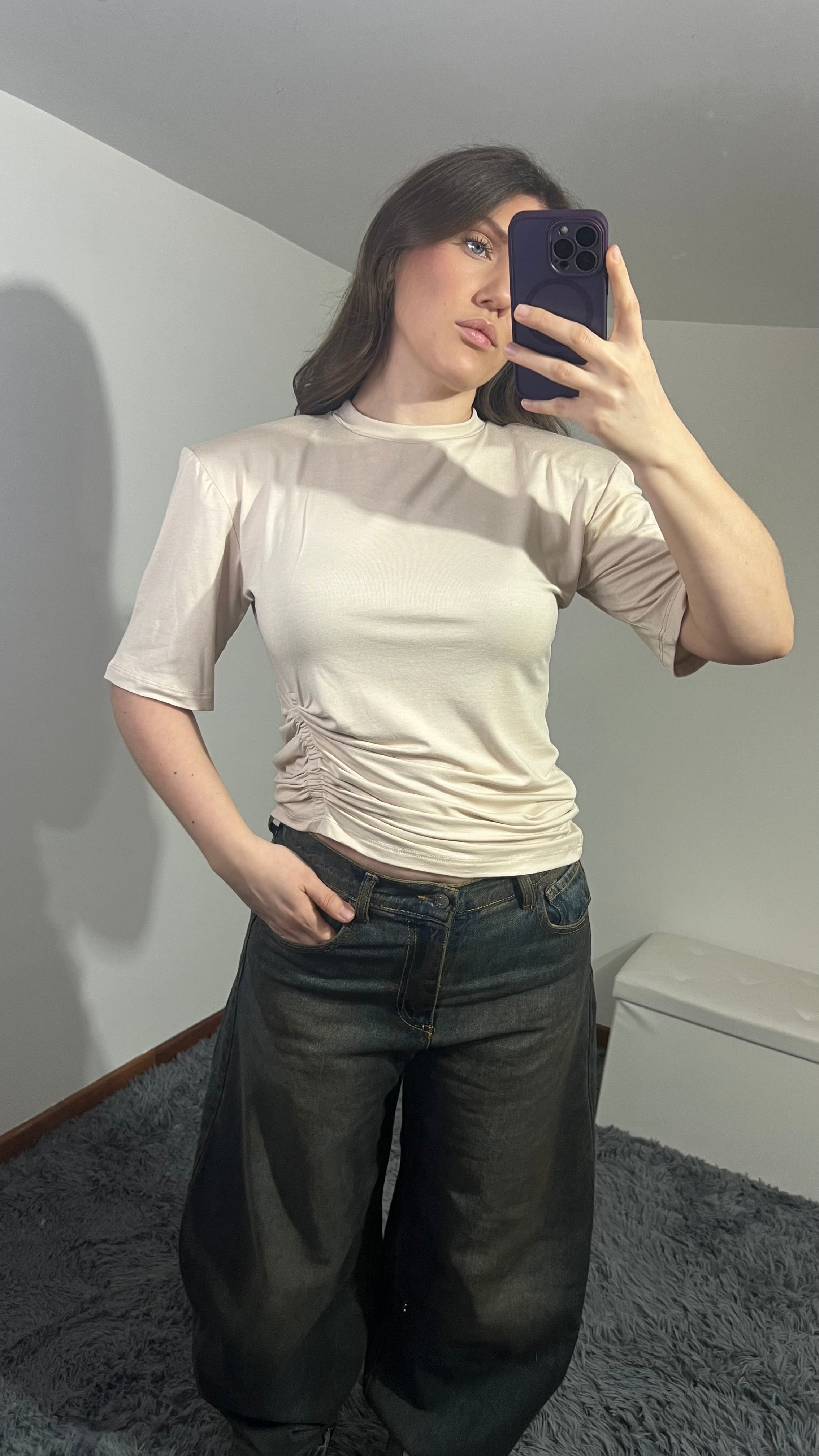 T-shirt “Just” drappeggiata