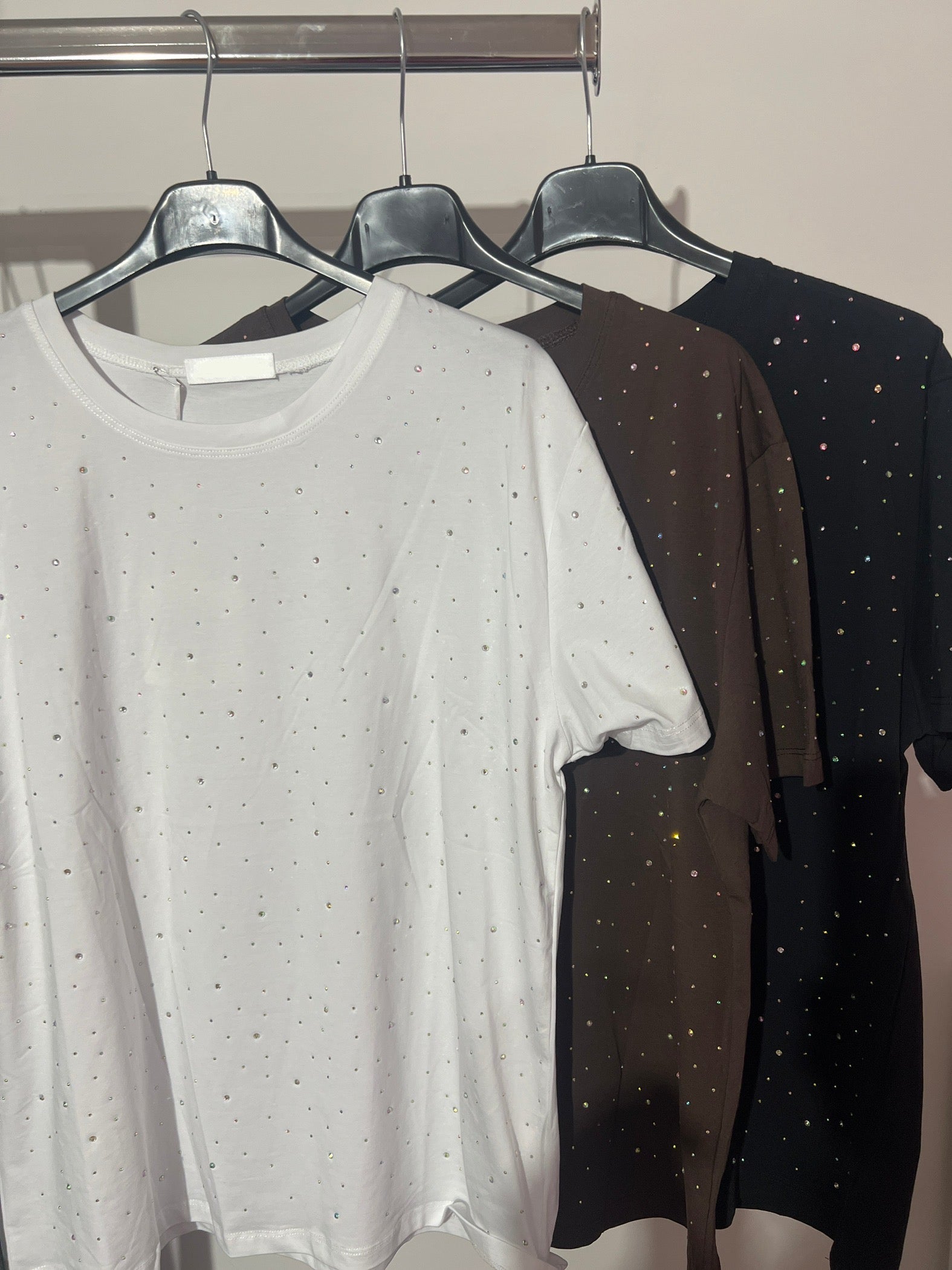 T-shirt strass vari colori