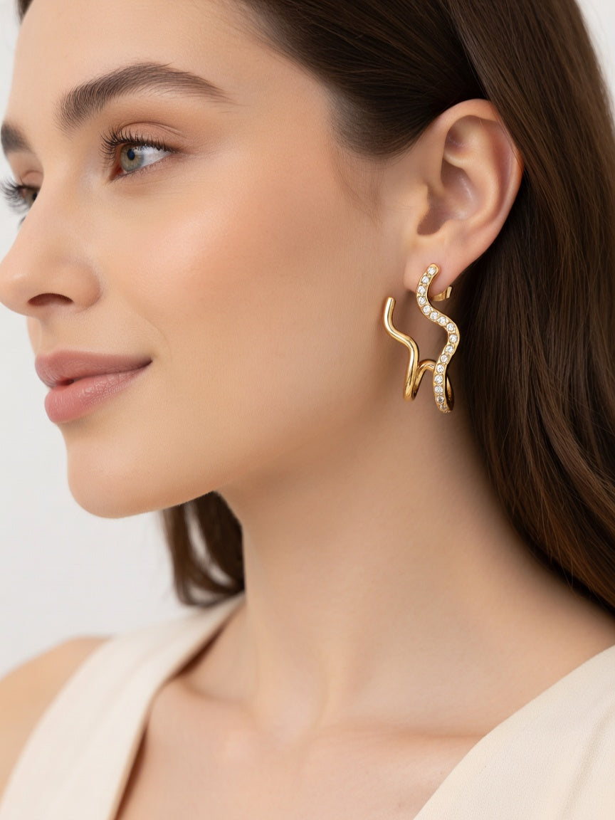 Orecchini Golden Waves