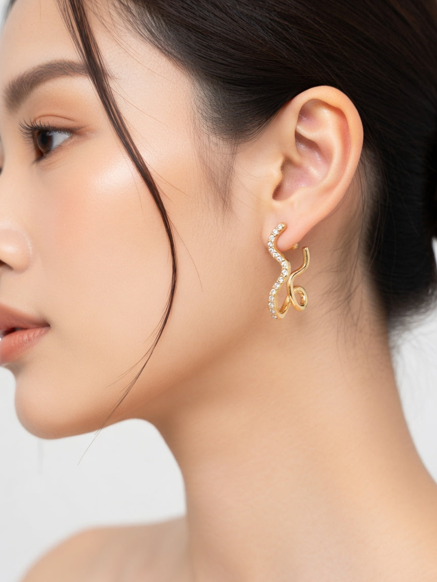 Orecchini Golden Waves