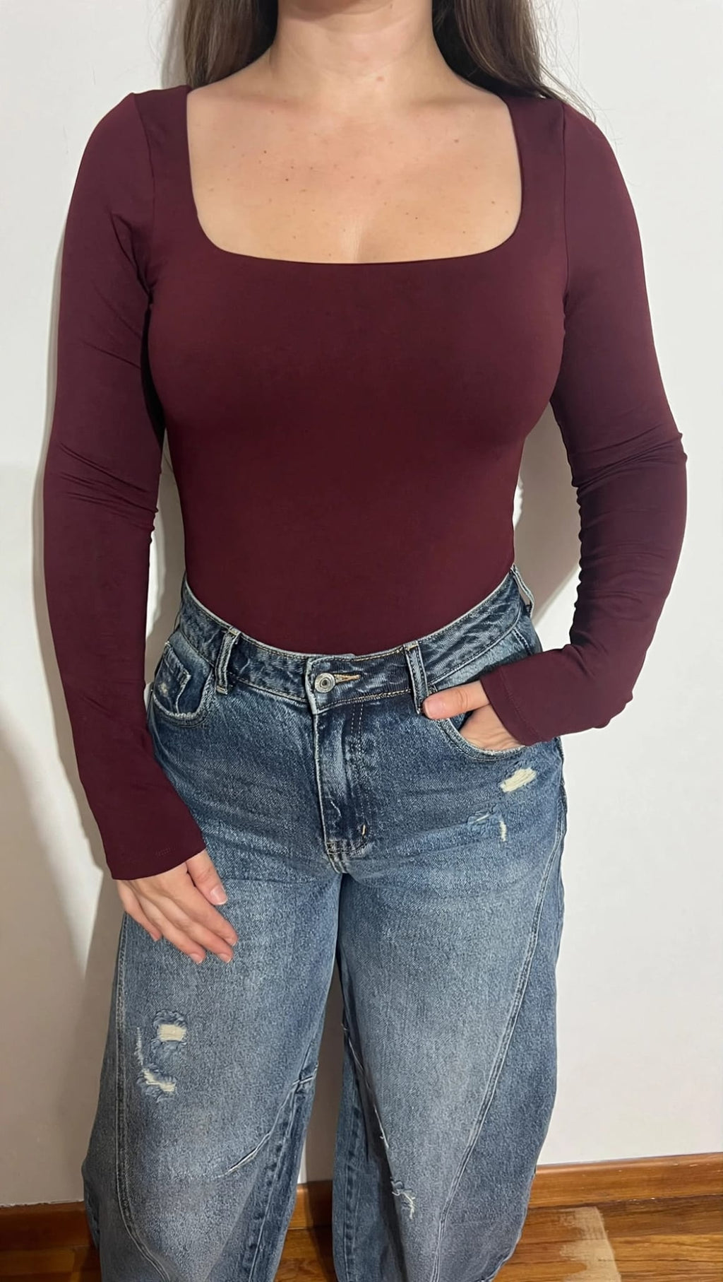 Body scollo quadrato