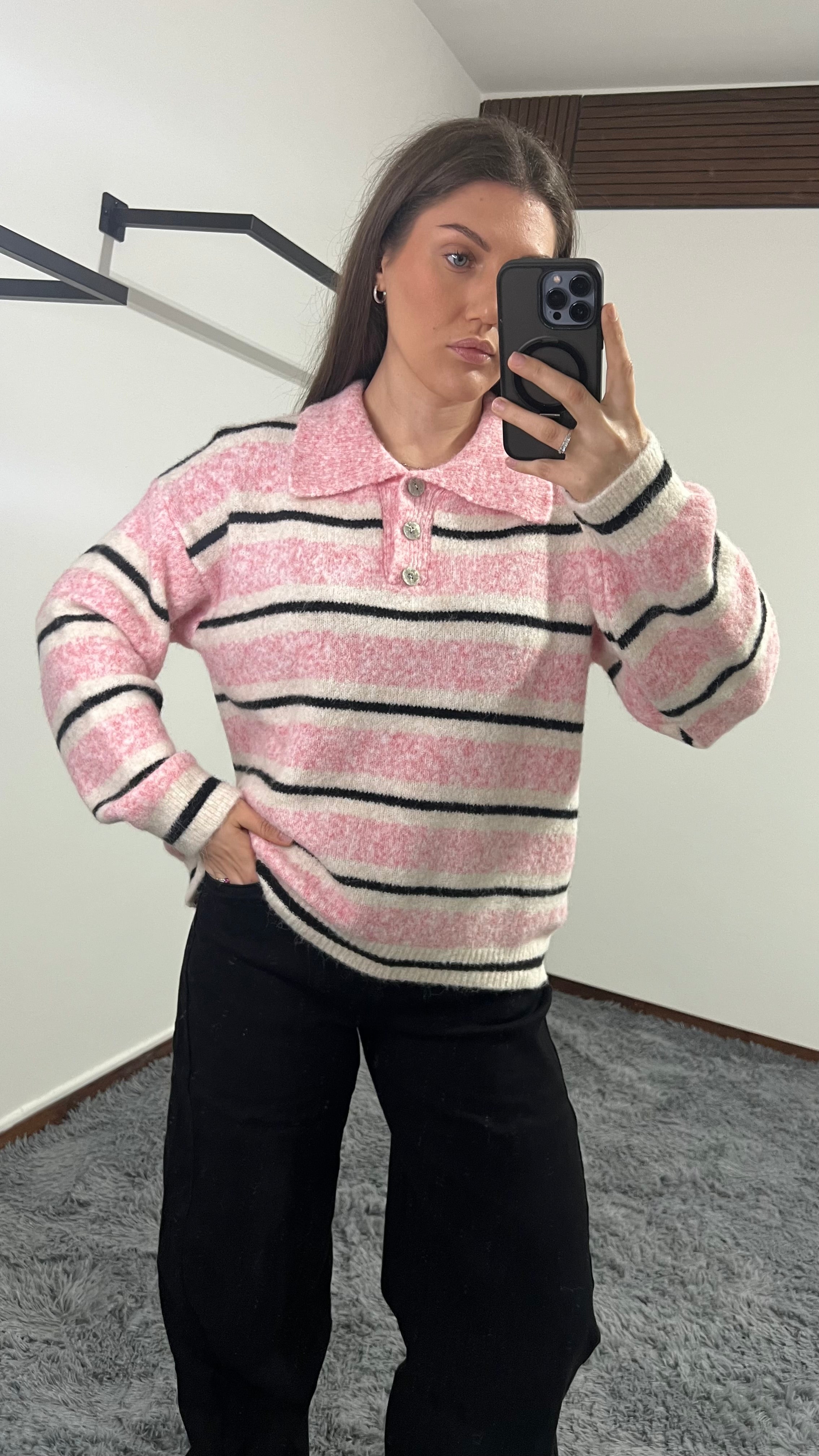 Maglione Perla rosa
