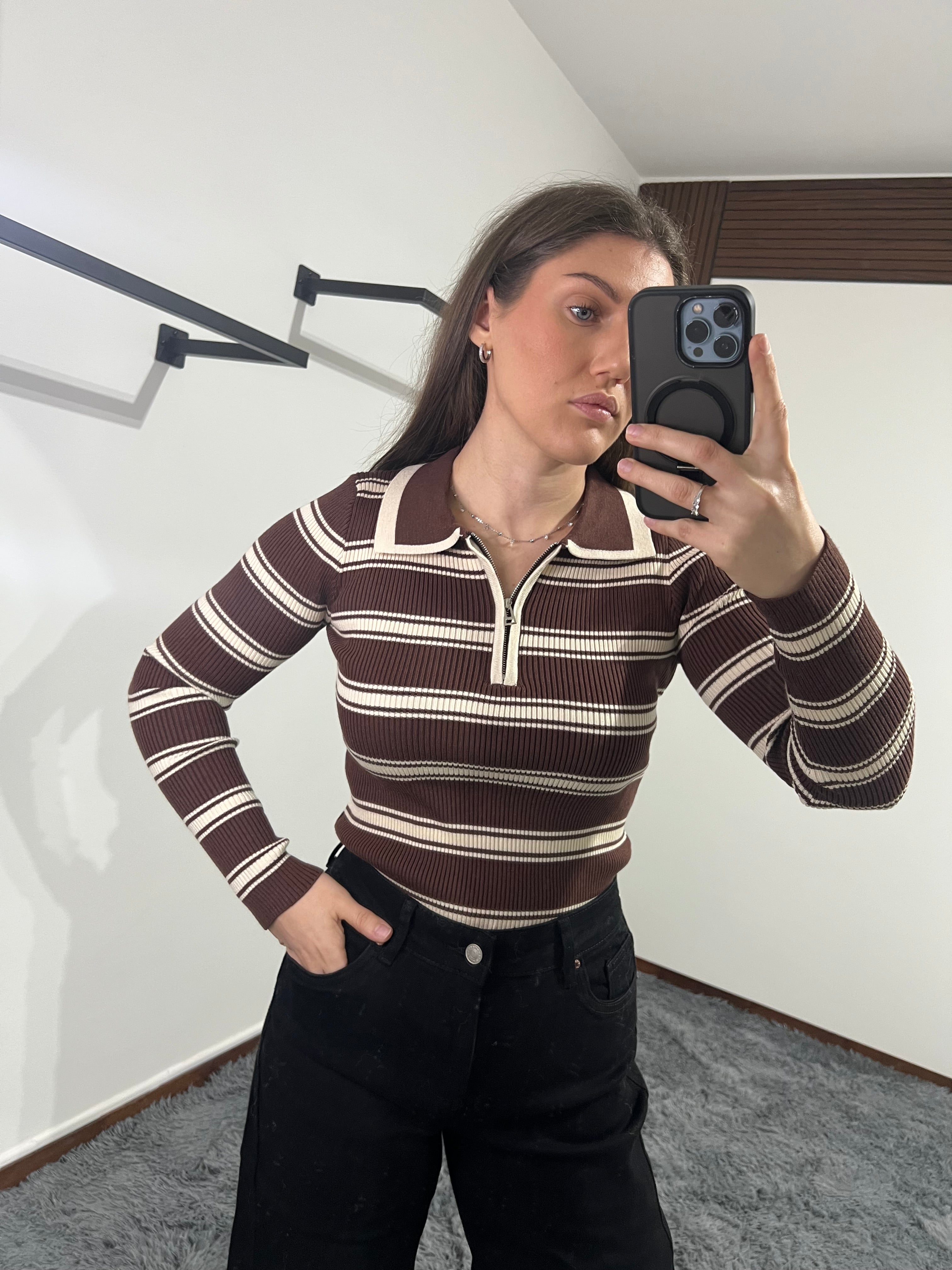 Polo Allyson marrone