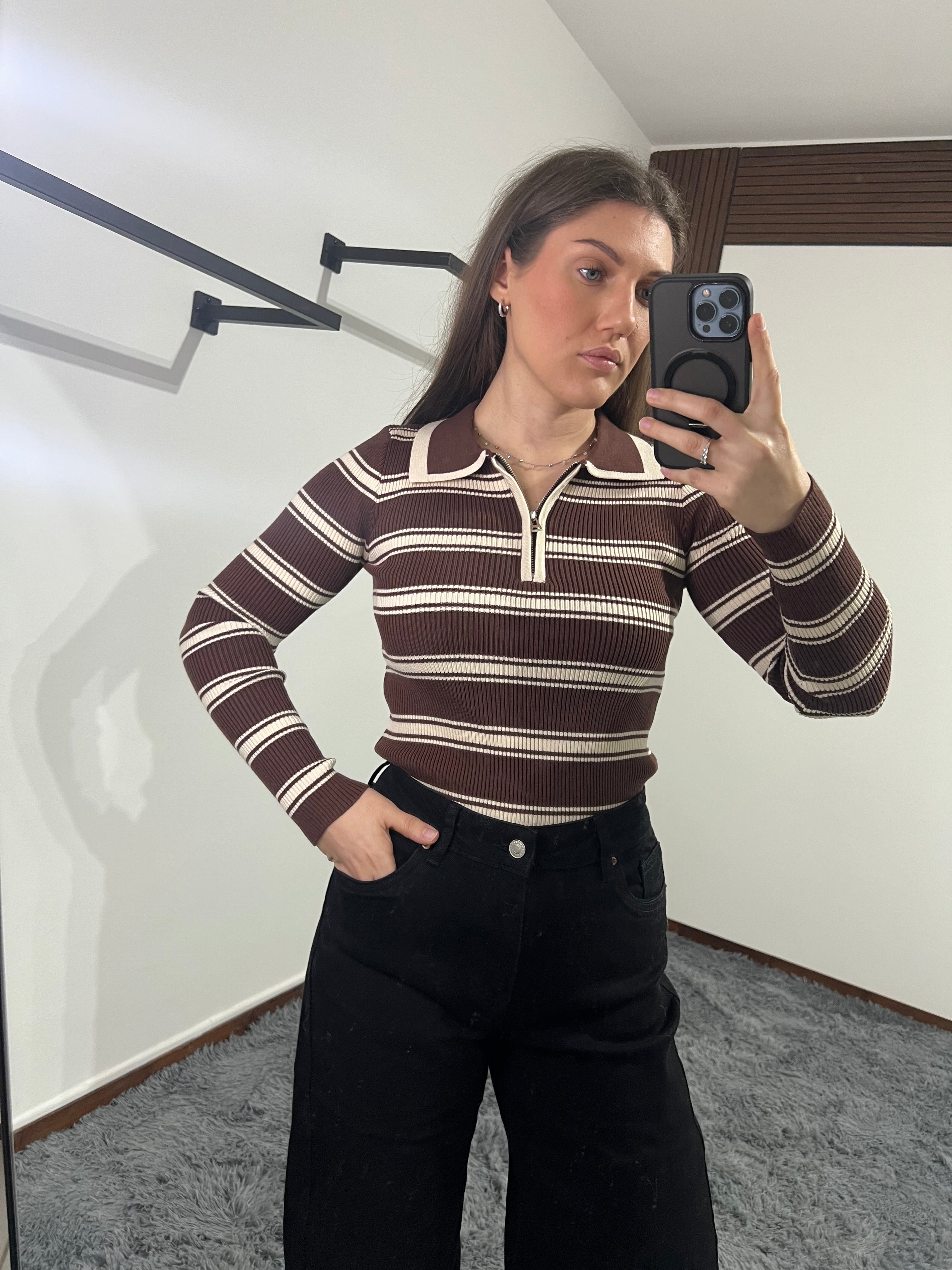 Polo Allyson marrone