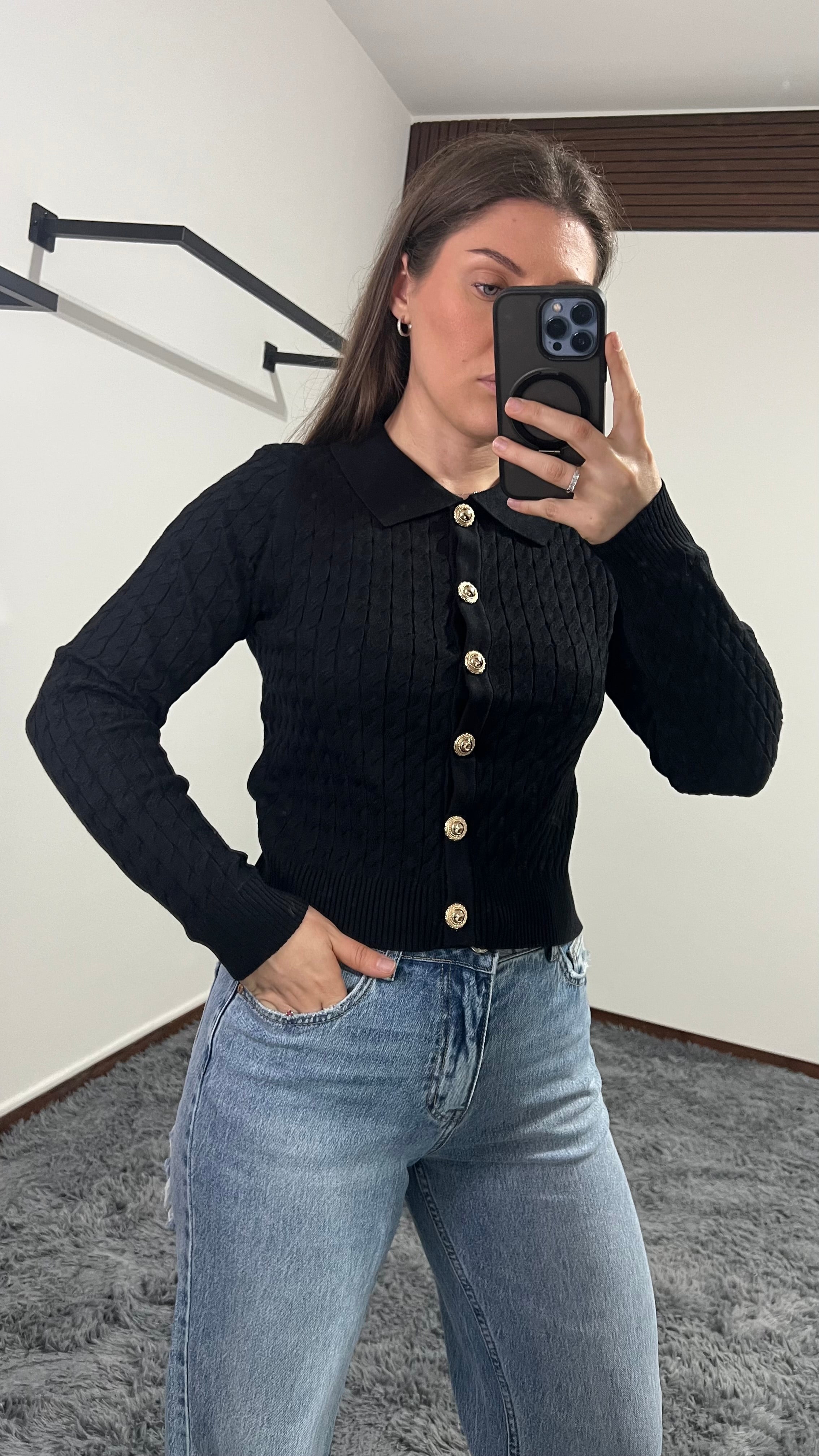 Cardigan con colletto