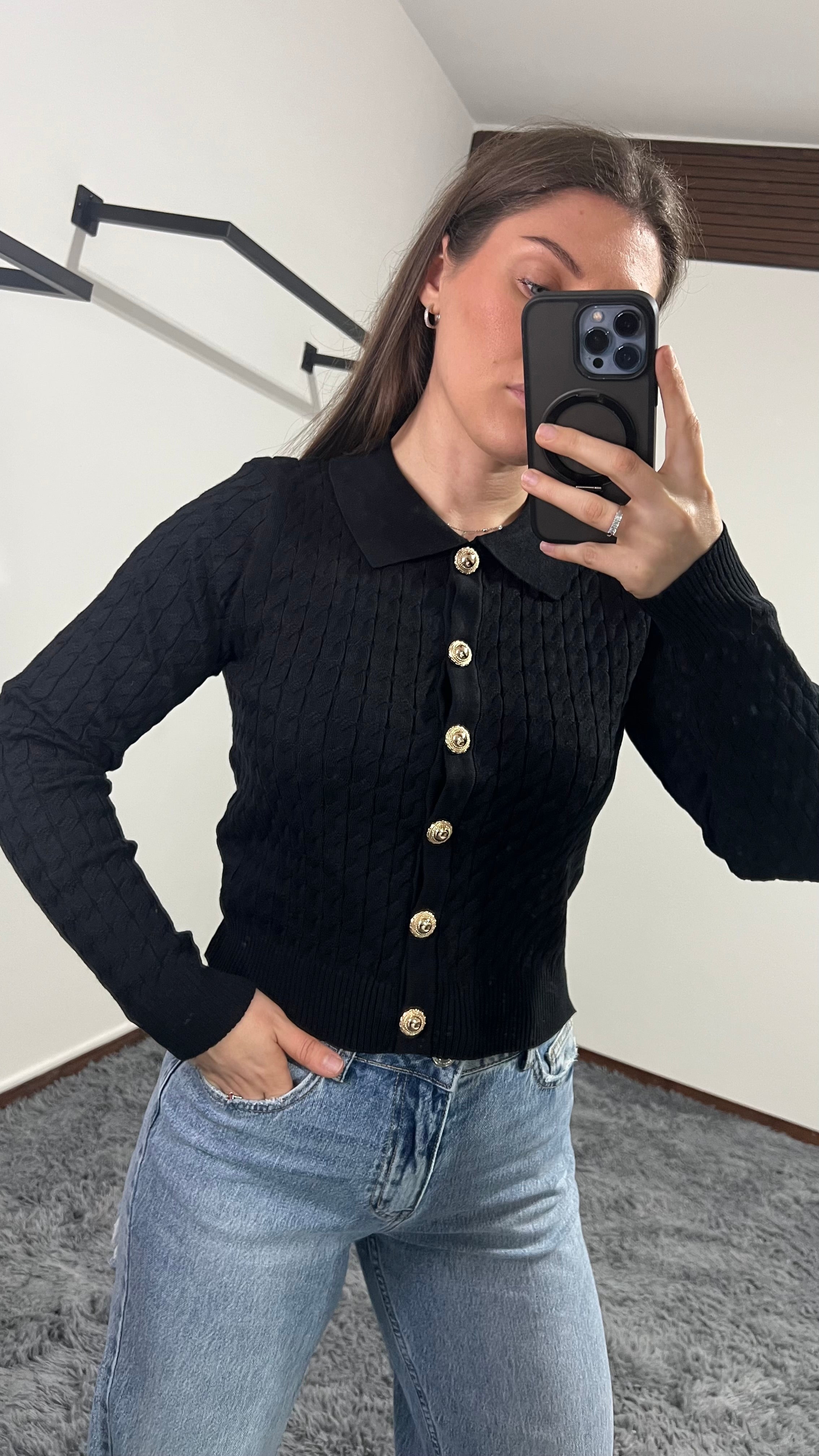 Cardigan con colletto